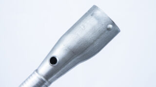 Progressive Fuel Funnel Tooling with Punch and Dimple End Form | RAM-40 RAM Tube End Form