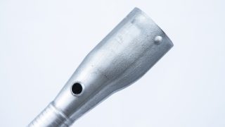 Progressive Fuel Funnel Tooling with Punch and Dimple End Form | RAM-40 RAM Tube End Form